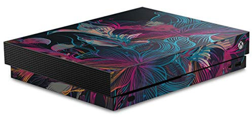 DeinDesign Autocollant Compatible avec Microsoft Xbox One X Sticker Film Autocollant Néon Fleurs Multicolore