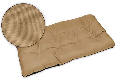 SuperKissen24. Hundebett Hundekissen Hundematratze Tierbett für Kleine, Mittlere und Grosse Hunde - Wasserdicht, Waschbar - Größe XXL - Beige
