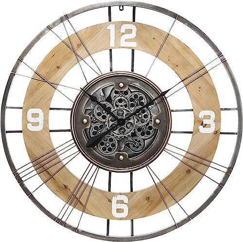 Atmosphera Lana Uhr, Metall & Holz, Durchmesser 90 cm