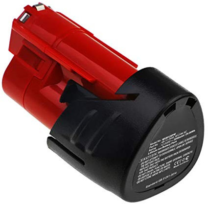 CELLONIC Batterie Premium 12V, 2000mAh, Li-ION Compatible avec Milwaukee C12 FM / M12 BD / M12 IR / M12 TLED Accu de Rechange 48-11-2402, 48-11-2412, 48-11-2440, 4932352664, 4932430065