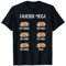 Faultier Yoga Damen T-Shirt Schwarz S Klassische Passform Kurzarm Cartoon T-Shirt Pull-On Rundhals U-Ausschnitt Klassisch geschnitten Doppelt genähter Saum