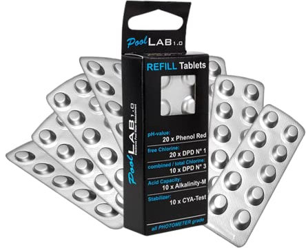 Refill Pack für PoolLAB® 1.0 Inhalt: 70 Tabletten
