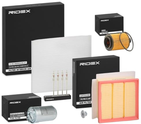 RIDEX Inspektionspaket Filterset mit Dichtungen mit Ölablassschraube Filterausführung: Filtereinsatz Umluftfilter Leitungsfilter Partikelfilter
