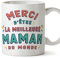 Mugffins Tasses pour MÈRE/MAMAN - En Français - Cadeau original fete des MÈRES - Merci d'être le meilleur - 11 oz / 330 ml - cadeau original