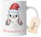 timalo® Tasse personalisiert mit Namen Geschenk „Frohe Weihnachten“ Kaffeetasse Jungen und Mädchen | Hase