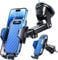 VANMASS BEST Car Phone Holder [Upgraded Suction & Clip] Rotatable Universal Mobile Phone Mount Dashboard Windscreen Vent Cradle Van Automobile Accessories for iPhone 16 15 Pro Max 14 13 12 8,Blue