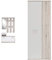 Forte Foxi Kompaktgarderobe inklusive Spiegel, Holzwerkstoff, Sandeiche Dekor, 97.5 x 25 x 180 cm & Net106 Schuhschrank mit 2 Türen, Holzwerkstoff, Sandeiche + Weiß, 68.90 x 34.79 x 179.1 cm