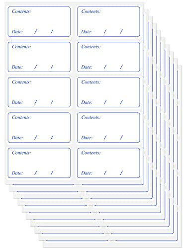 200 Pcs Freezer Labels Easy Peel Off, Food Labels Stickers, No Sticky Residue Fefrigerator Date Label Stickers(Blue) (200)