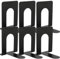HAKZEON 12 Pack 6 Pairs Heavy Duty Metal Bookends, Non Slip Small Bookshelf Holder for Shelves Home Office Library (15x13x17cm?