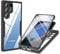 360 Grad Hülle Kompatibel mit Samsung Galaxy S22 Ultra | Handyhülle mit eingebautem Displayschutz für Galaxy S22 Ultra | Schwarz