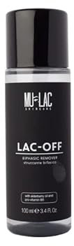 Mulac Cosmetics LAC-OFF Zweiphasiger Make-up-Entferner schnell und schnell parfümfrei und ohne Alkohol Vegan 100 ml