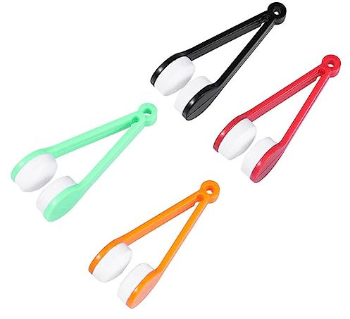 Healeved 4stücke Tragbare Brillenreinigungsbürsten Multifunktionale Mikrofaser-brillenreiniger Für Sonnenbrillen Und Brillen Kompakt Und Leicht Für Unterwegs