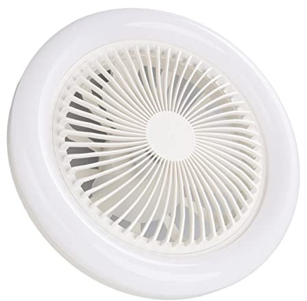 Vikye Deckenventilator mit Licht, 36 W, flügelloser Ventilator, Kronleuchter, 9,8 Zoll, geräuscharm, dimmbar, LED-Ventilatorlampe für Zimmer, Schlafzimmer