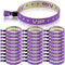 Otuuz 100 Packungen VIP Armbänder für Veranstaltungen Stoff Einlassbänder Party Armbänder VIP Identifikationsarmbänder für Events Konzert Festival Geburtstag Hochzeit (Lila)