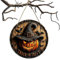 Letreros de Bruja y Calavera para Halloween - Adorno de Porche de Calabaza, Decoración Festiva, Letreros de Madera para Puerta