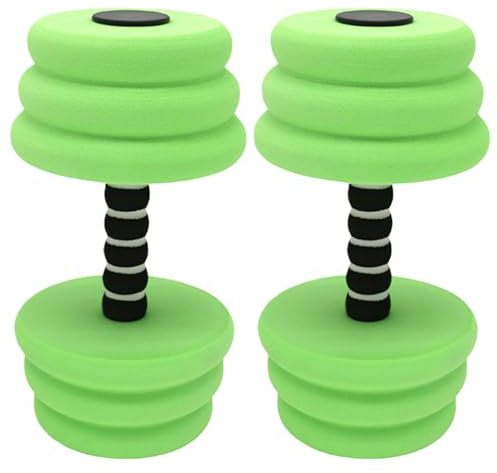 AOpghY Pesas de Agua para Ejercicio en la Piscina 2 Piezas Pesas de Piscina Espuma EVA Resistencia al Agua con Mancuernas Equipo de aeróbic acuático Verde Artículos Deportivos al Aire Libre