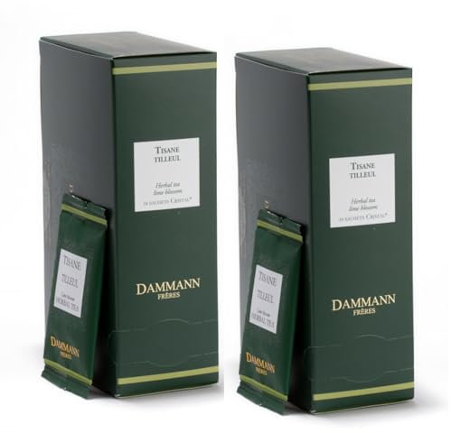 Dammann Frères® | Tisana Tiglio Floreale - 2 x 24 Filtri Bustine Singole | Infuso Lenitivo Rilassante | Tiglio Tisana Distensiva