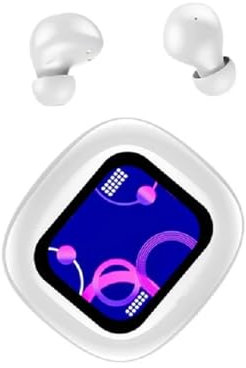 Wireless Touch Screen Invisible Mini Active Noise Cancelling Earbuds with Portable Bluetooth 5.4 Speaker Invisible ANC Earphones for Small Ears TWS Bluetooth In Ear Small Headphones with Screen