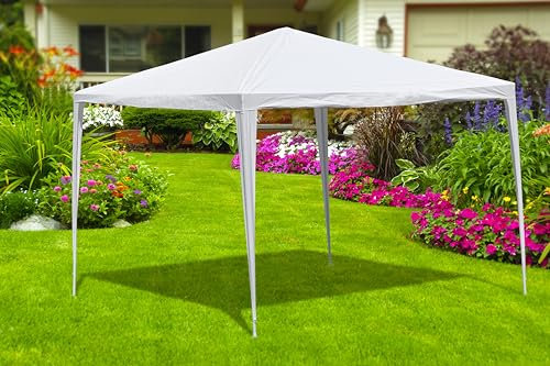 Kinzo Carpa Plegable 3 x 3 Metros, Carpas para Exteriores Impermeable, Toldos Exterior Terraza, Cenadores para Jardín con Cuerdas y Estacas, Altura 2.5 m, Blanco