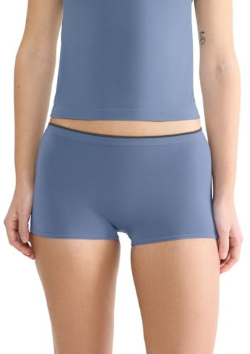 Sloggi Women's Go Sense Short 2p Briefs, Blue Shadow, L (Pack of 2)