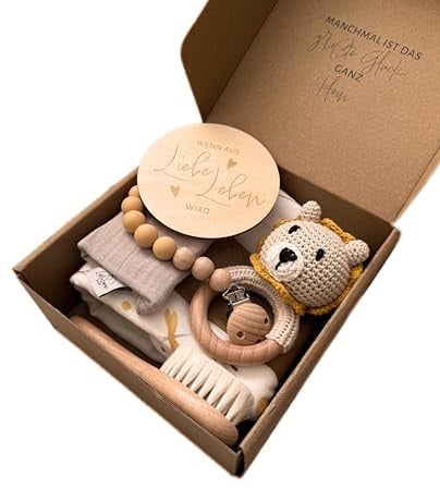 Little Lemon - Geschenkbox zur Geburt Baby Premium Baby Geschenkset mit Öko-Tex Zertifikat für Jungen, unisex