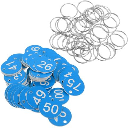 Operitacx 30stücke Kunststoff Nummern Etiketten Mit Metallringen Runde Id-tags Für Schlüsselorganisation Und Kennzeichnung Von Taschen Gepäck Und Spinden