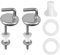 Toilet Seat Fittings, 2 Pcs Toilets Seats Hinges, Quick-Install Toilet Seat Fixings, Stainless Steel Replacement Hinge with Fittings and Repair Parts Compatible with Most Standard Toilets