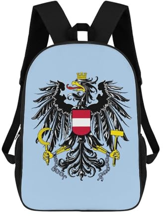 Unisex Laptoptasche Wappen Von Österreich Wiener Adler Tasche Stylische Studentenrucksack Für Geschenk, Universität, Büro, 42X32X14Cm