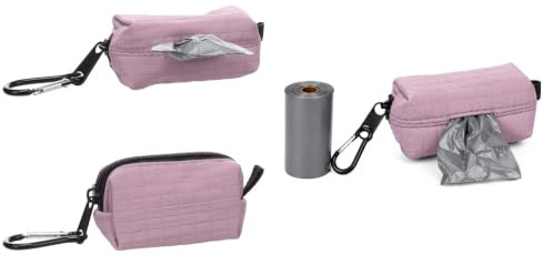 Kotbeutelspender - Vika Lila - Polyester - Reißverschluss - Karabinerhaken - 1 Rolle inklusive - Flamingo