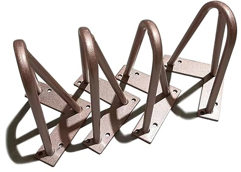 SDJJSAO furniture legs, Modern Rose Gold Hairpin Table Legs 3 Rod Metal DIY with Screw and Protector Feet for Chair(35cm)