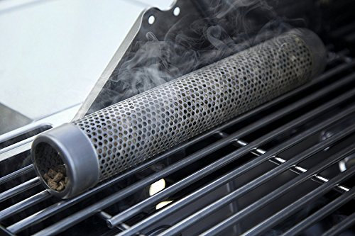 Plai 30cm Smoker Pipe Edelstahl, Räucher Röhre, Räuchern auf dem Grill, Intensiv Rauch, Räucherbox, Smoker Tube, Pellet Tube