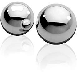 SHOTS OU219SIL Ben Wa Balls für Frauen - Schweres Gewicht - Silber - Edelstahl - Unbegrenztes Vergnügen - Gewicht: 153 Gramm - Durchmesser: 2cm