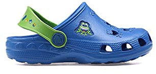 Coqui Kids Little Frog Clog-Royal/Lime-27/28