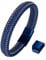 Cupimatch Lederarmband Herren mit Magnet Verschluss Blau Geflochten Kordelarmband Armband 21cm 22cm