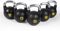 Kettlebells AGYH Schwarz Stahlguss, Bauchmuskeln Taille Muskeltrainingsgeräte, Einteilige Formen, 8kg / 12kg / 16kg / 20kg / 24kg (Size : 12kg/26.4lb)