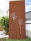 Zen Man Edelrost Sichtschutz Garten Sichtschutz aus Metall 1mm Rost Gartenzaun Gartendeko rost Sichtschutzwand (032096-4: B75*H180cm)