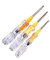 TIJAR Set of 3 Dual Sided Electric Tester Screwdrivers, Star Flat in 3 Different Sizes for Sockets and Computers