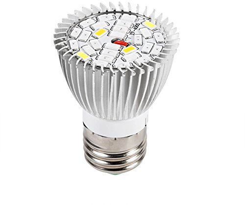 Fdit E27 Grow Glühbirne LED Grow Light Lampe für Zimmerpflanzen mit Energiesparender Vollspektrum-Pflanzenbeleuchtung Zum Säen und Wachsen