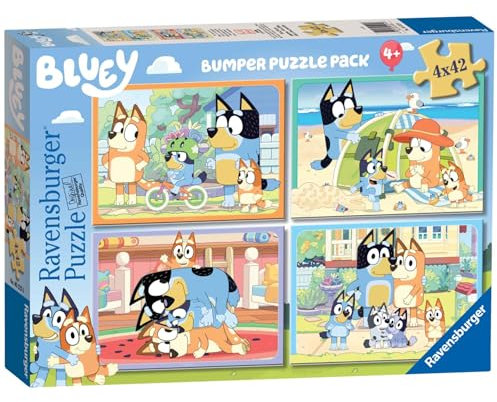 Ravensburger Puzzle Kinderpuzzle 4x42 Teile - Bluey - Bluey 4x42p 42 Teile