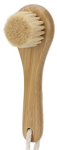 Massagebürste, Gesichtsreinigungsbürste tragbar aus Holz für die Reise zu Hause