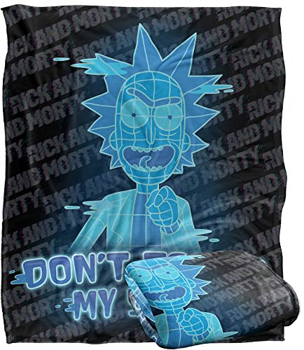 RICK AND MORTY Silky Touch Kuscheldecke, superweich, 152 x 127 cm