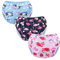 Codkkre Pañales para Nadar para Bebés Bañador Pañal Reutilizable Bañador para Piscinas 3PCS Ajustable y Lavable niño niña talla 0-36 meses(Flamingo+Unicornio+Fresa)