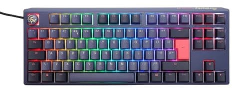 Ducky One3 Cosmic Blue Grey TKL with Brown Cherry MX Switch Keyboard - UK Layout