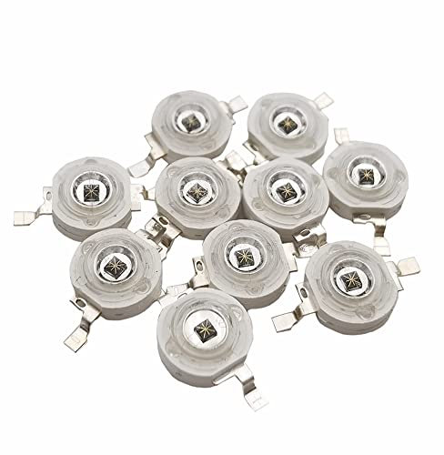 Vrabocry 10 Stück High Power LED Chip 3W Infrarot (IR 850nm/700mA/DC 1.5V - 1.8V/3 Watt) SMD COB Light Emitter Diode Components Night Vision Beads für DIY CCTV