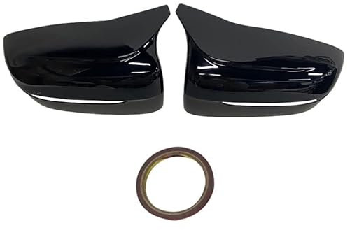 Auto Spiegelkappen Für BMW G42 G20 G28 G22 G23 G26 I4 G30 G38 G11 G12 G14 G15 G16 LHD F90 M5 Look Seitenspiegelabdeckung 2017-2022 Rückspiegelkappe (Farbe : Bright black)