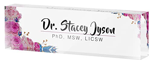 Office Desk Name Plate Personalised – Custom Acrylic Nameplate, Desk Card Customization, Acrylic Table Card, Office Decoration, Creative Office Gift – 20×6×3 cm