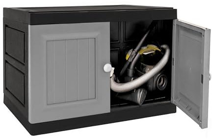 ABBAware Mehrzweckkomode, Sitzbank mit einrastenden Klapptüren, Haushaltsschrank 68x48x47cm mit extra großem Fach, Stabile Ausführung als Sitzbank geeignet, schöner Allzweck-Aufbewahrungsschrank