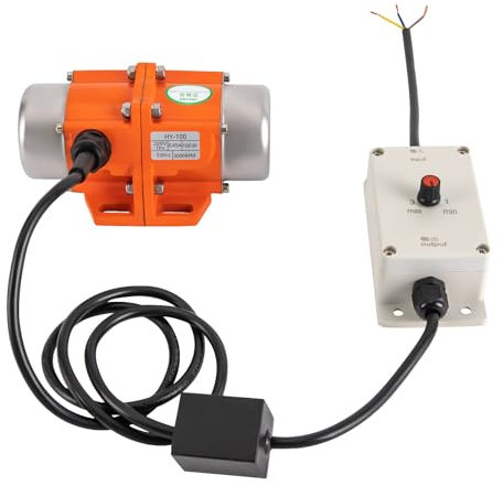 Motore vibrante elettrico con regolatore di velocità, 3000 rpm, 220 V, motore a vibrazione per dispositivi meccanici, per miniere, metallurgia, carbone, elettricità, edilizia, chimica (100 W)