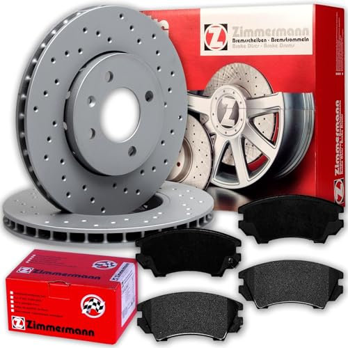 Zimmermann gelochte Sport-Bremsscheiben 321mm + Beläge vorne für Insignia A