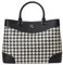 Lauren Ralph Lauren Tasche Marcy Large, Handtasche, Umhängetasche, Hahnentritt, Schwarz-Weiß